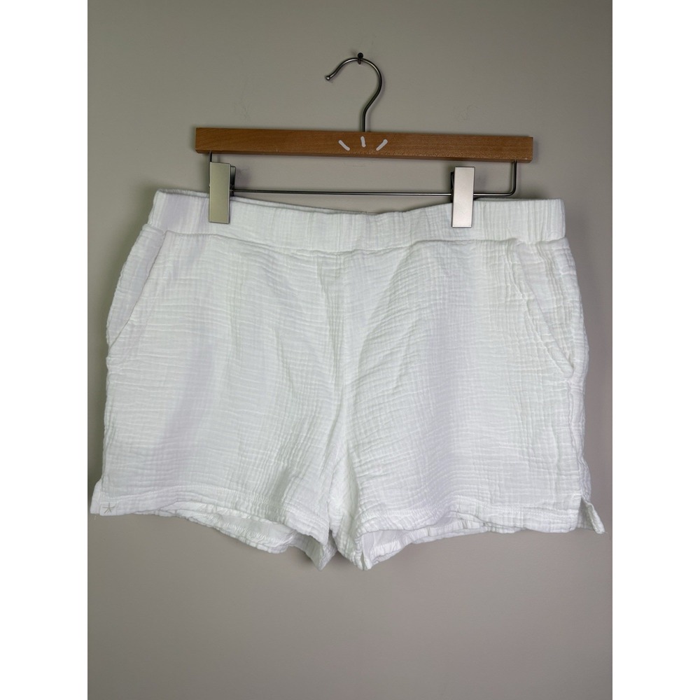 Barefoot Dreams Sun Soaked Cotton Gauze Shorts Malibu Collection Size L
